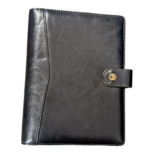 A5 Fancy Pants Start Planner Binder Black Vegan Leather